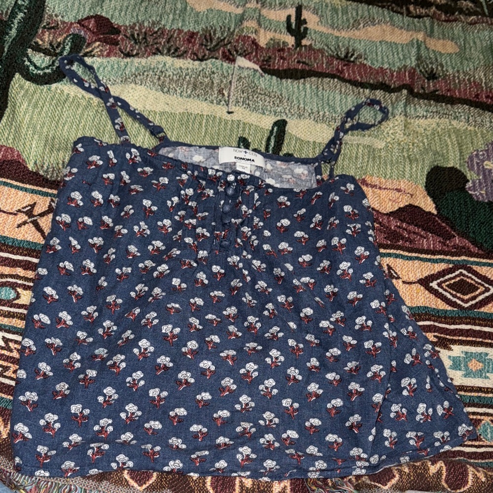 Sonoma Navy Floral Camisole